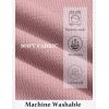 COOFANDY Mens Knit T-Shirts Casual Short Sleeve Crewneck Shirt Textured Pullover Tees(Pink)