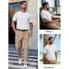 COOFANDY Mens Knit T-Shirts Casual Short Sleeve Crewneck Shirt Textured Pullover Tees(White)