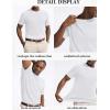 COOFANDY Mens Knit T-Shirts Casual Short Sleeve Crewneck Shirt Textured Pullover Tees(White)