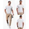 COOFANDY Mens Knit T-Shirts Casual Short Sleeve Crewneck Shirt Textured Pullover Tees(White)