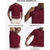 COOFANDY Mens Knit T-Shirts Casual Short Sleeve Crewneck Shirt Textured Pullover Tees(Wine Red)