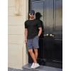 COOFANDY Mens Muscle T Shirts Short Sleeve Slim Fit Tshirts Gym Workout Athletic Crewneck Shirt(Black)