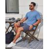 COOFANDY Mens Muscle T Shirts Short Sleeve Slim Fit Tshirts Gym Workout Athletic Crewneck Shirt(Clear Blue)