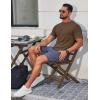 COOFANDY Mens Muscle T Shirts Short Sleeve Slim Fit Tshirts Gym Workout Athletic Crewneck Shirt(Dark Brown)