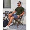 COOFANDY Mens Muscle T Shirts Short Sleeve Slim Fit Tshirts Gym Workout Athletic Crewneck Shirt(Deep Green)