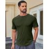 COOFANDY Mens Muscle T Shirts Short Sleeve Slim Fit Tshirts Gym Workout Athletic Crewneck Shirt(Deep Green)