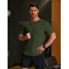 COOFANDY Mens Muscle T Shirts Short Sleeve Slim Fit Tshirts Gym Workout Athletic Crewneck Shirt(Deep Green)