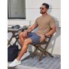 COOFANDY Mens Muscle T Shirts Short Sleeve Slim Fit Tshirts Gym Workout Athletic Crewneck Shirt(Khaki)