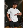 COOFANDY Mens Muscle T Shirts Short Sleeve Slim Fit Tshirts Gym Workout Athletic Crewneck Shirt(White)