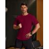 COOFANDY Mens Muscle T Shirts Short Sleeve Slim Fit Tshirts Gym Workout Athletic Crewneck Shirt(Wine Red)