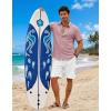COOFANDY Mens Short Sleeve Button Down Shirts Casual Summer Shirts Linen Beach Shirt with Pocket(Pink)