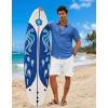COOFANDY Mens Short Sleeve Button Down Shirts Casual Summer Shirts Linen Beach Shirt with Pocket(Royal Blue)