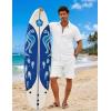 COOFANDY Mens Short Sleeve Button Down Shirts Casual Summer Shirts Linen Beach Shirt with Pocket(White)