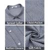 COOFANDY Men’s Short Sleeve Casual Button Down Shirt Business Untucked Dress Shirts with Pocket(Black Grey Wihte-square)