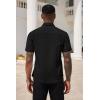 COOFANDY Men’s Short Sleeve Casual Button Down Shirt Business Untucked Dress Shirts with Pocket(Black-polka Dots)
