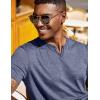 COOFANDY Men’s T Shirts Short Sleeve Casual V Neck T-Shirt Soft Notch Neck Tee Classic Plain Shirts(1-navy Blue)