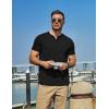 COOFANDY Men’s T Shirts Short Sleeve Casual V Neck T-Shirt Soft Notch Neck Tee Classic Plain Shirts(All Black)