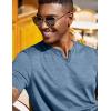 COOFANDY Men’s T Shirts Short Sleeve Casual V Neck T-Shirt Soft Notch Neck Tee Classic Plain Shirts(Dark Blue)