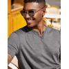 COOFANDY Men’s T Shirts Short Sleeve Casual V Neck T-Shirt Soft Notch Neck Tee Classic Plain Shirts(Dark Grey)