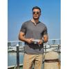 COOFANDY Men’s T Shirts Short Sleeve Casual V Neck T-Shirt Soft Notch Neck Tee Classic Plain Shirts(Dark Grey)