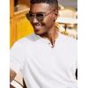 COOFANDY Men’s T Shirts Short Sleeve Casual V Neck T-Shirt Soft Notch Neck Tee Classic Plain Shirts(White)