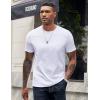 COOFANDY Mens T-Shirts 100% Cotton Crewneck Short Sleeve Tees Casual Plain Shirts(All White)