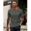 COOFANDY Mens T-Shirts 100% Cotton Crewneck Short Sleeve Tees Casual Plain Shirts(Army Green)