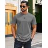 COOFANDY Mens T-Shirts 100% Cotton Crewneck Short Sleeve Tees Casual Plain Shirts(Dark Grey)