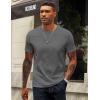 COOFANDY Mens T-Shirts 100% Cotton Crewneck Short Sleeve Tees Casual Plain Shirts(Dark Grey)