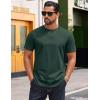 COOFANDY Mens T-Shirts 100% Cotton Crewneck Short Sleeve Tees Casual Plain Shirts(Green)