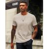 COOFANDY Mens T-Shirts 100% Cotton Crewneck Short Sleeve Tees Casual Plain Shirts(Light Khaki)