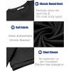 COOFANDY Mens T-Shirts Summer Crew Neck Casual T Shirts Plain Short Sleeve Shirts Basic Tees(A Black)