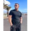 COOFANDY Mens T-Shirts Summer Crew Neck Casual T Shirts Plain Short Sleeve Shirts Basic Tees(A Black)