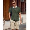 COOFANDY Mens T-Shirts Summer Crew Neck Casual T Shirts Plain Short Sleeve Shirts Basic Tees(Army Green)