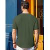COOFANDY Mens T-Shirts Summer Crew Neck Casual T Shirts Plain Short Sleeve Shirts Basic Tees(Army Green)