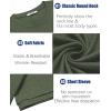 COOFANDY Mens T-Shirts Summer Crew Neck Casual T Shirts Plain Short Sleeve Shirts Basic Tees(Army Green)