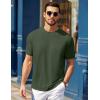 COOFANDY Mens T-Shirts Summer Crew Neck Casual T Shirts Plain Short Sleeve Shirts Basic Tees(Army Green)