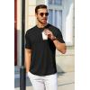 COOFANDY Mens T-Shirts Summer Crew Neck Casual T Shirts Plain Short Sleeve Shirts Basic Tees(B Dark Grey+black)