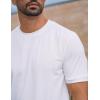 COOFANDY Mens T-Shirts Summer Crew Neck Casual T Shirts Plain Short Sleeve Shirts Basic Tees(B White+black)