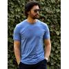 COOFANDY Mens T-Shirts Summer Crew Neck Casual T Shirts Plain Short Sleeve Shirts Basic Tees(Blue)