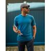 COOFANDY Mens T-Shirts Summer Crew Neck Casual T Shirts Plain Short Sleeve Shirts Basic Tees(Dark Blue)