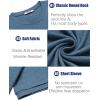 COOFANDY Mens T-Shirts Summer Crew Neck Casual T Shirts Plain Short Sleeve Shirts Basic Tees(Dark Blue)