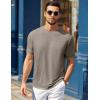 COOFANDY Mens T-Shirts Summer Crew Neck Casual T Shirts Plain Short Sleeve Shirts Basic Tees(Khaki)
