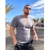 COOFANDY Mens T-Shirts Summer Crew Neck Casual T Shirts Plain Short Sleeve Shirts Basic Tees(Medium Gray)