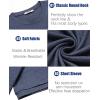 COOFANDY Mens T-Shirts Summer Crew Neck Casual T Shirts Plain Short Sleeve Shirts Basic Tees(Navy Blue)