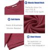 COOFANDY Mens T-Shirts Summer Crew Neck Casual T Shirts Plain Short Sleeve Shirts Basic Tees(Wine Red)