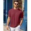 COOFANDY Mens T-Shirts Summer Crew Neck Casual T Shirts Plain Short Sleeve Shirts Basic Tees(Wine Red)