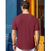 COOFANDY Mens T-Shirts Summer Crew Neck Casual T Shirts Plain Short Sleeve Shirts Basic Tees(Wine Red)