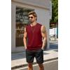 COOFANDY Men’s Tank Top Cotton Workout Sleeveless Muscle T Shirts Casual Summer Tank Shirts(Flag-black/Red(2 Pcs))