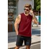 COOFANDY Men’s Tank Top Cotton Workout Sleeveless Muscle T Shirts Casual Summer Tank Shirts(Flag-black/Red(2 Pcs))
